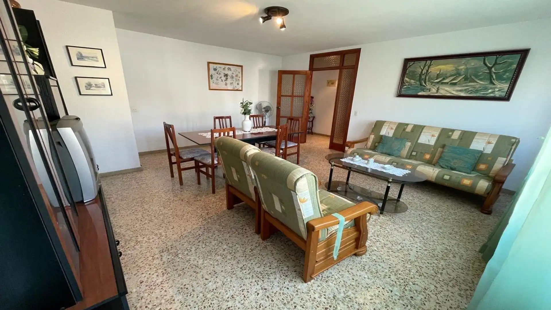 Living room of Flat for sale in La Ràpita  with Terrace, Storage room and Furnished