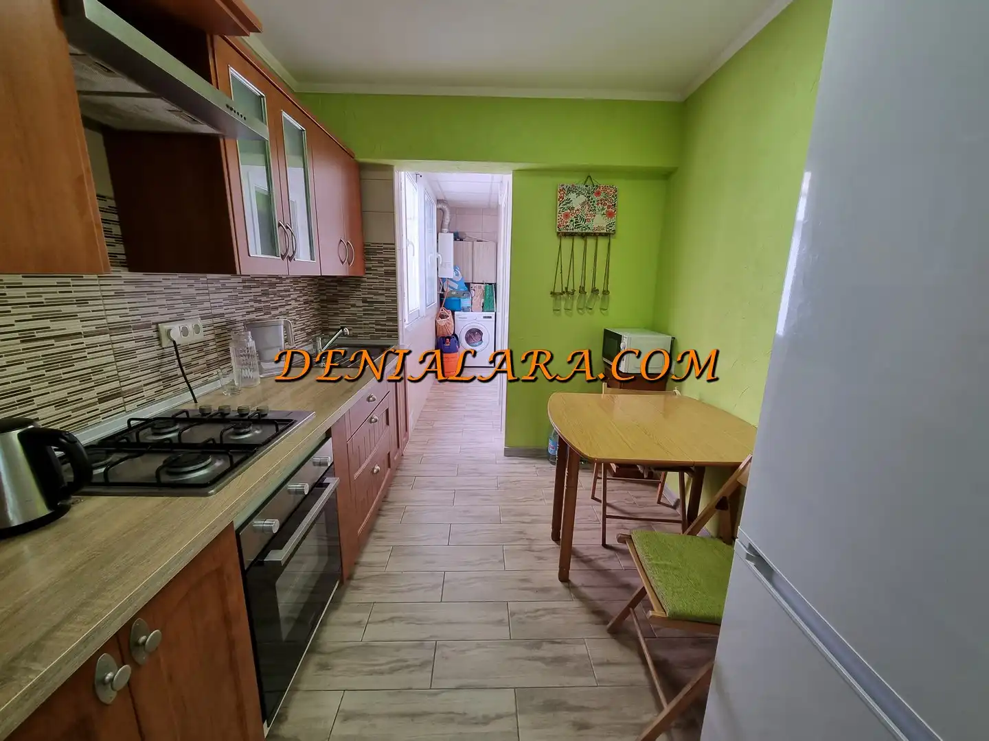 Kitchen of Flat for sale in Dénia  with Air Conditioner, Terrace and Furnished