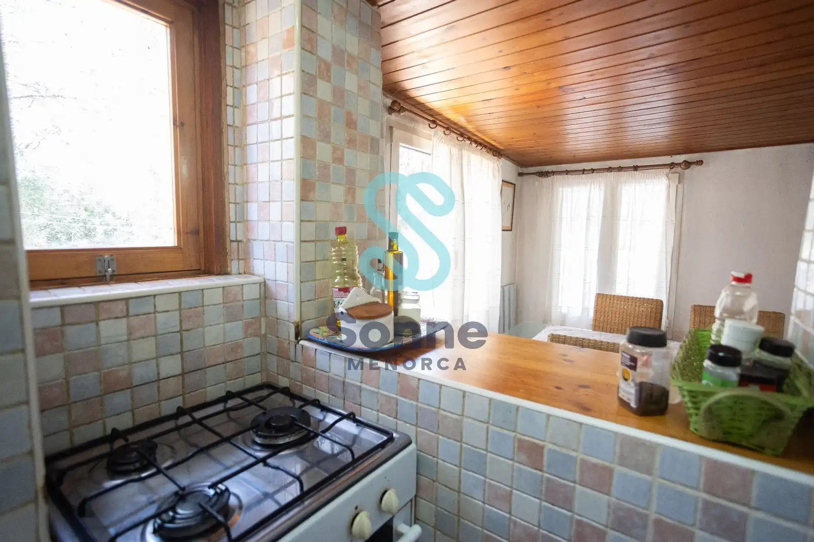 Cuina de Casa o xalet en venda en Ferreries amb Jardí privat, Terrassa i Piscina