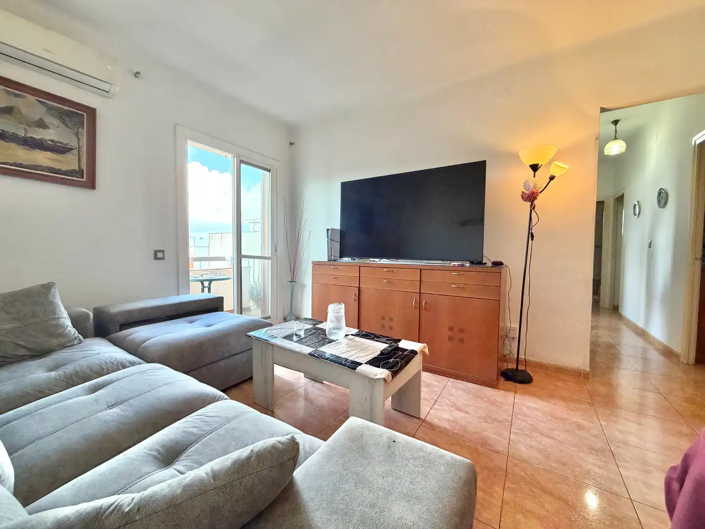 Living room of Flat for sale in Castellví de la Marca  with Air Conditioner, Furnished and Balcony