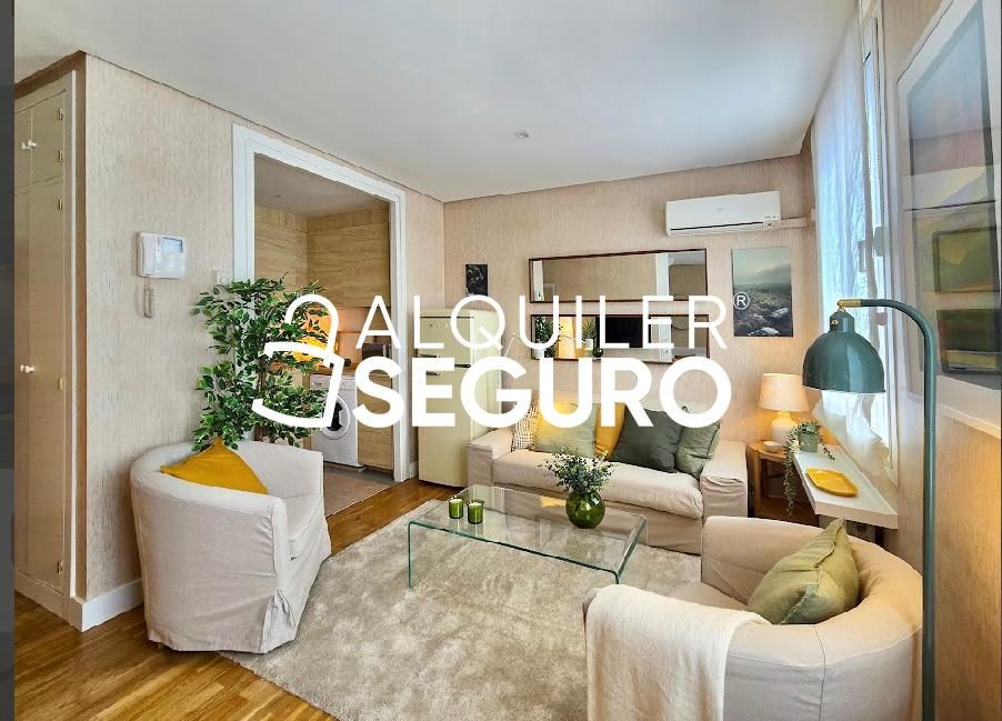 Living room of Study to rent in  Madrid Capital  with Air Conditioner, Heating and Furnished