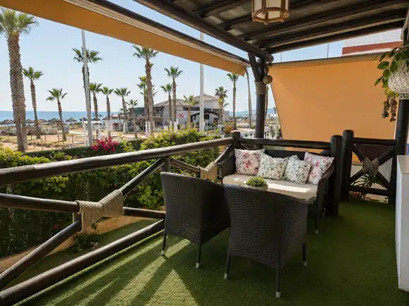 Terraza de Apartamento en venta en Torrox con Aire acondicionado, Calefacción y Jardín privado