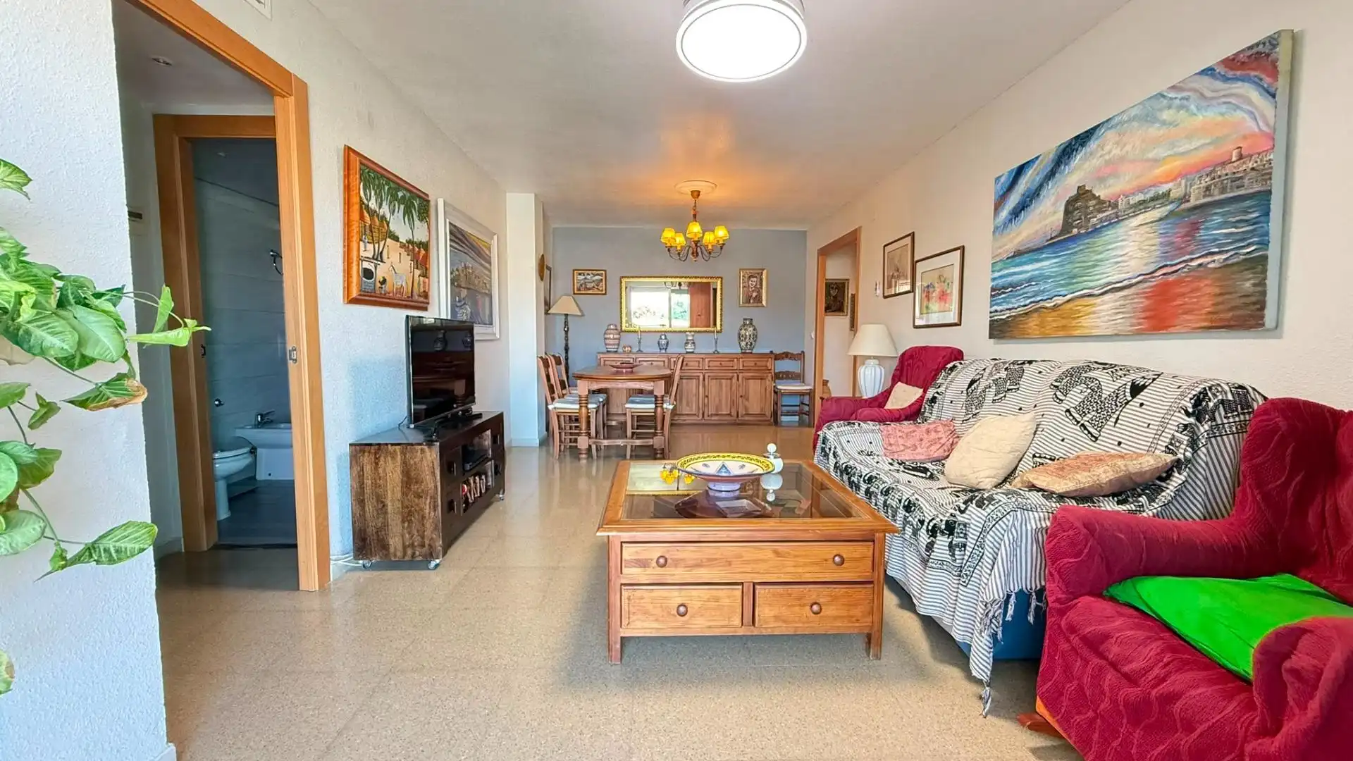 Living room of Flat for sale in Águilas  with Air Conditioner, Storage room and Furnished