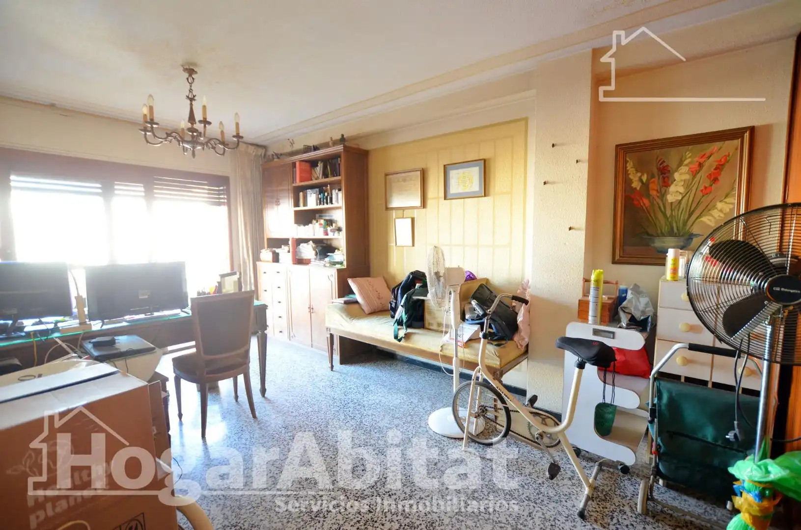 Sala d'estar de Pis en venda en Alicante / Alacant amb Aire condicionat, Terrassa i Moblat