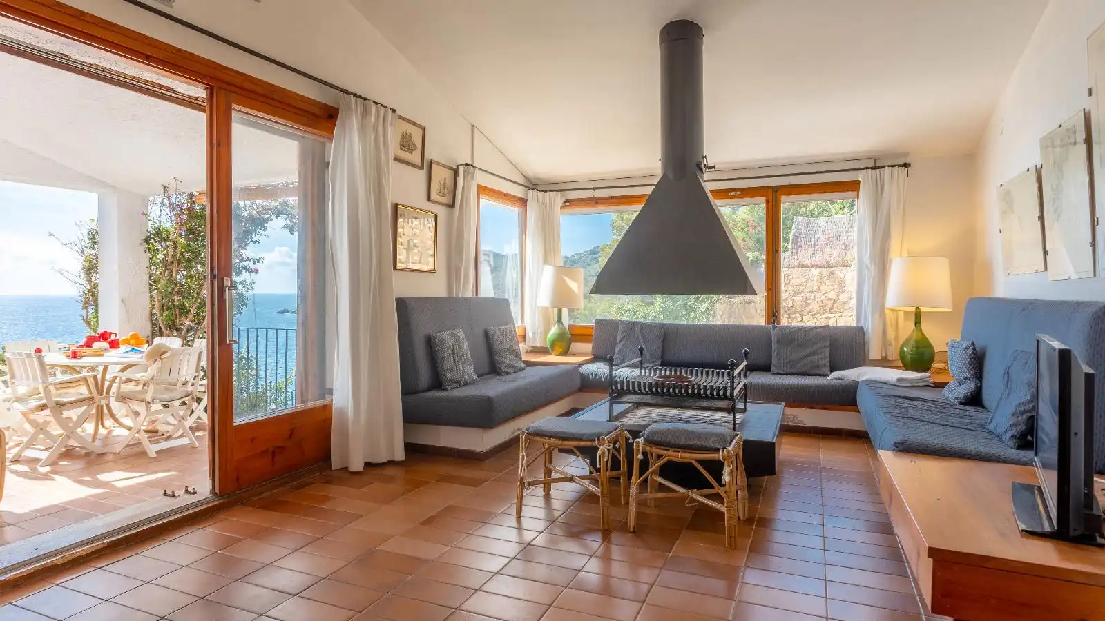 Living room of Detached homes for rent in Palafrugell  with Heating, Private garden and Furnished