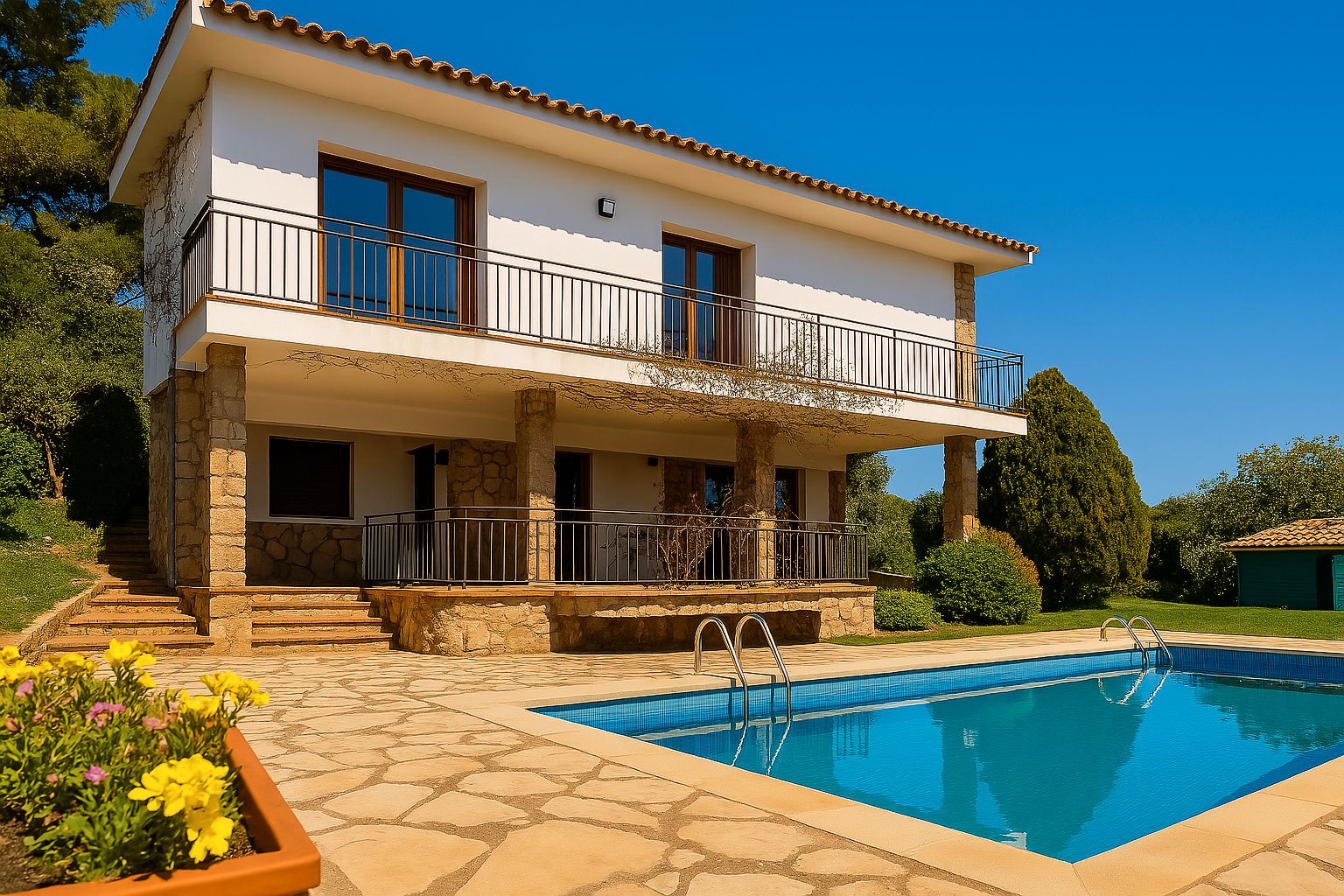 Piscina de Casa o xalet en venda en Santa Eulàlia de Ronçana amb Calefacció, Jardí privat i Terrassa