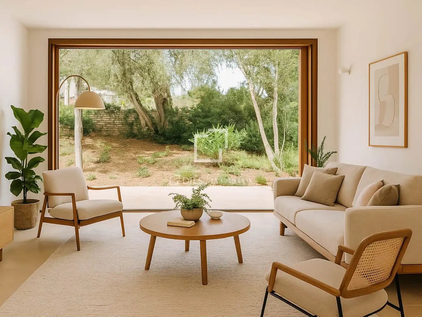 Sala de estar de Casa o chalet en venta en Santa Eulària des Riu con Aire acondicionado, Calefacción y Jardín privado