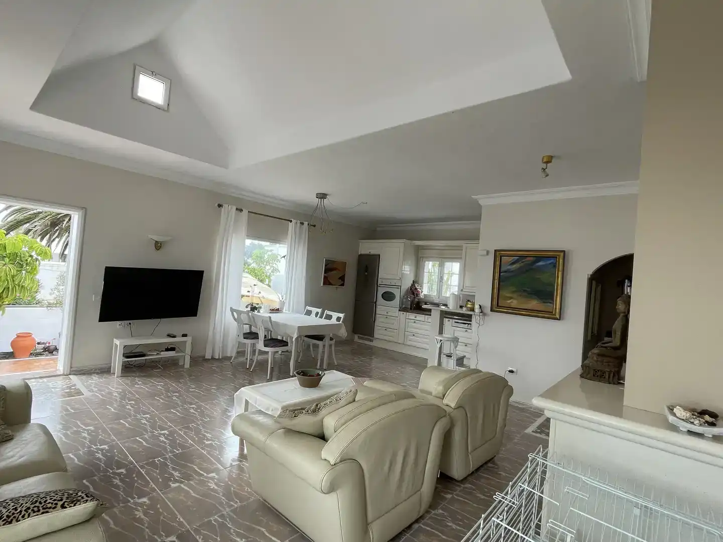 Sala d'estar de Casa o xalet de lloguer en San Bartolomé amb Jardí privat i Moblat