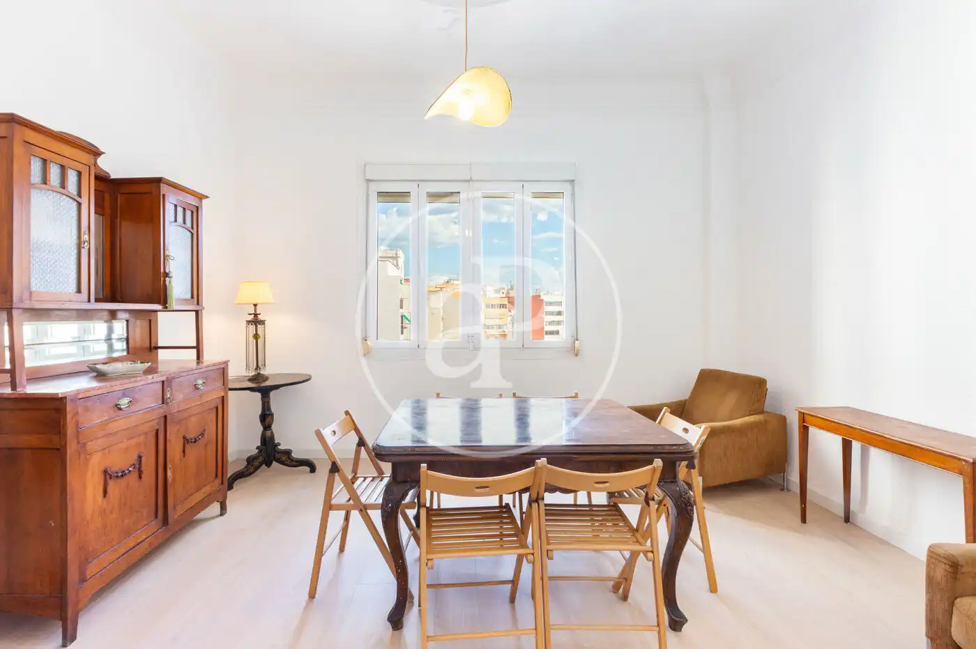 Dining room of Flat for rent in Valencia  with Air Conditioner and Furnished