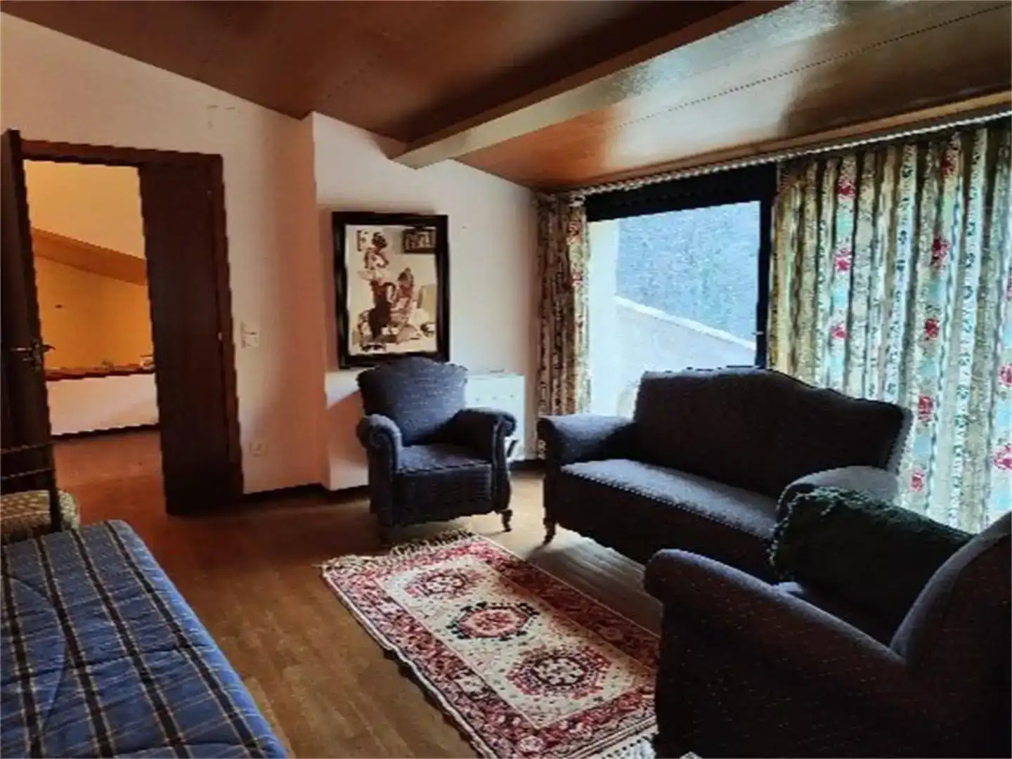 Sala de estar de Piso en venta en Santa Pau con Jardín privado, Parquet y Trastero