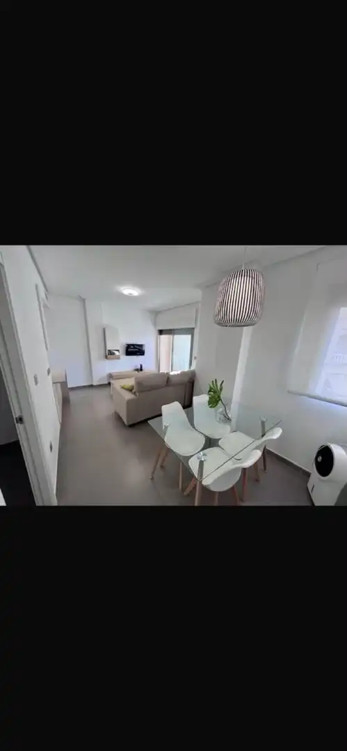 Sala d'estar de Apartament de lloguer en Guardamar del Segura amb Aire condicionat, Calefacció i Moblat