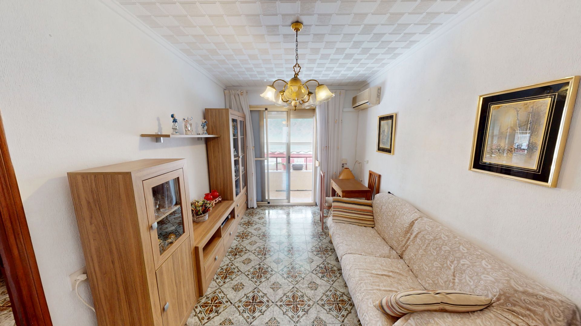 Sala de estar de Piso en venta en Alicante / Alacant con Aire acondicionado, Amueblado y Balcón