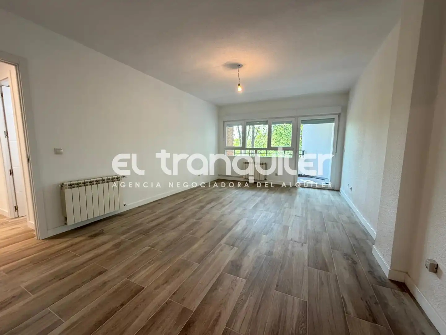 Wohnzimmer von Wohnung zur Miete in Madrid mit Parkett, Terrasse und Haustiere erlaubt