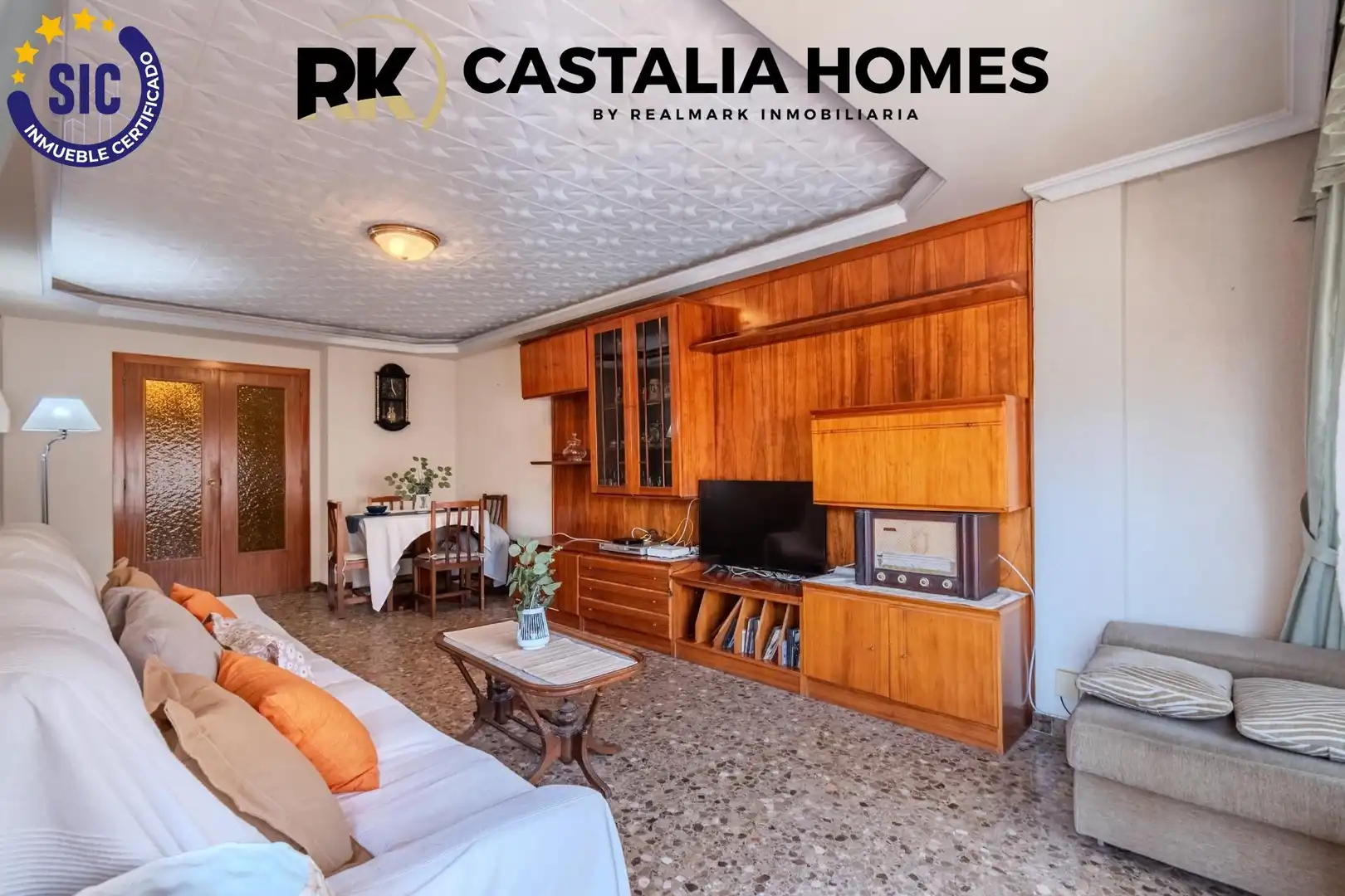 Sala de estar de Piso en venta en Castellón de la Plana / Castelló de la Plana con Amueblado y Balcón