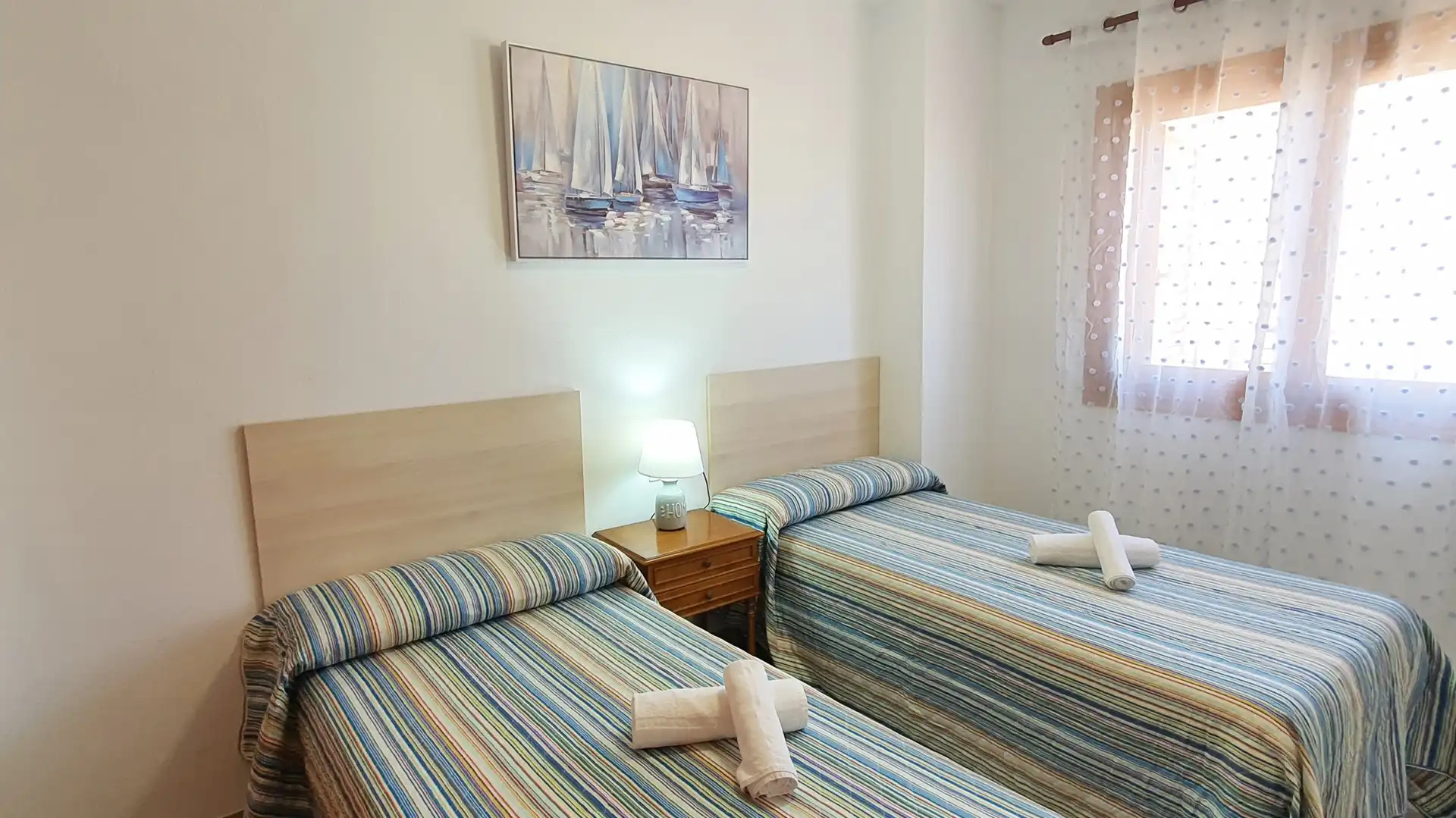 Habitación de Apartamento de alquiler en Miramar con Aire acondicionado, Terraza y Amueblado