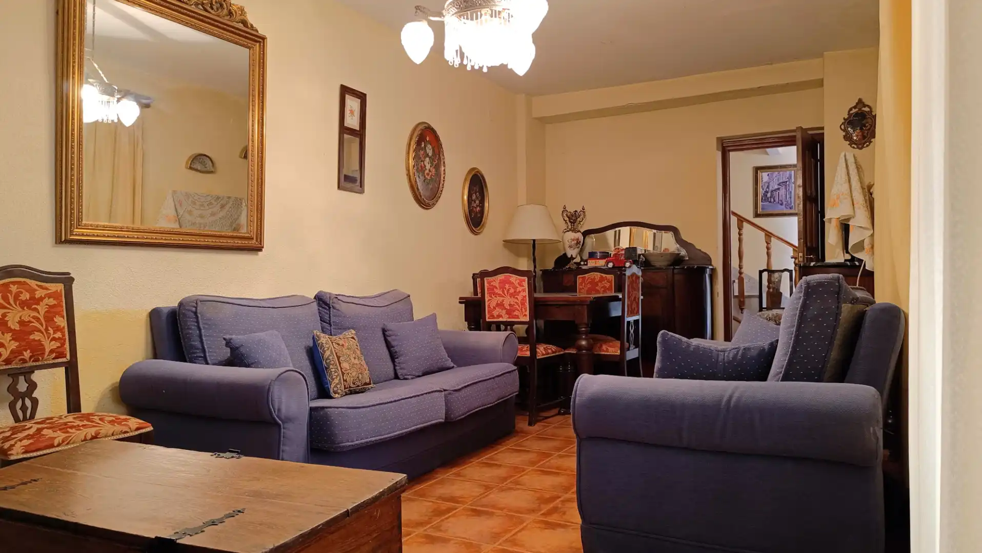 Sala de estar de Casa adosada en venta en Mancha Real con Jardín privado, Terraza y Piscina