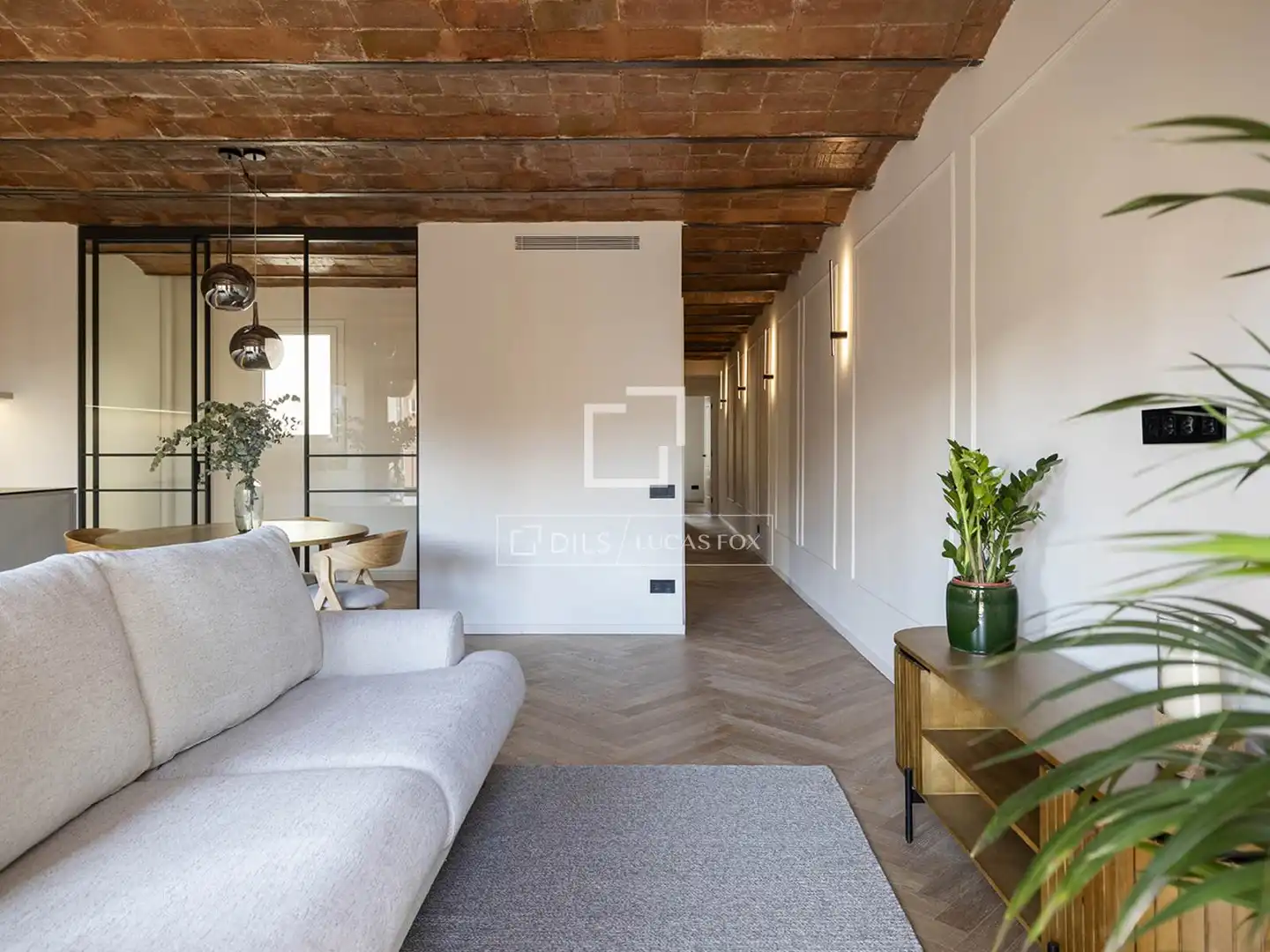 Living room of Flat for sale in Barcelona  with Air Conditioner, Heating and Parquet flooring