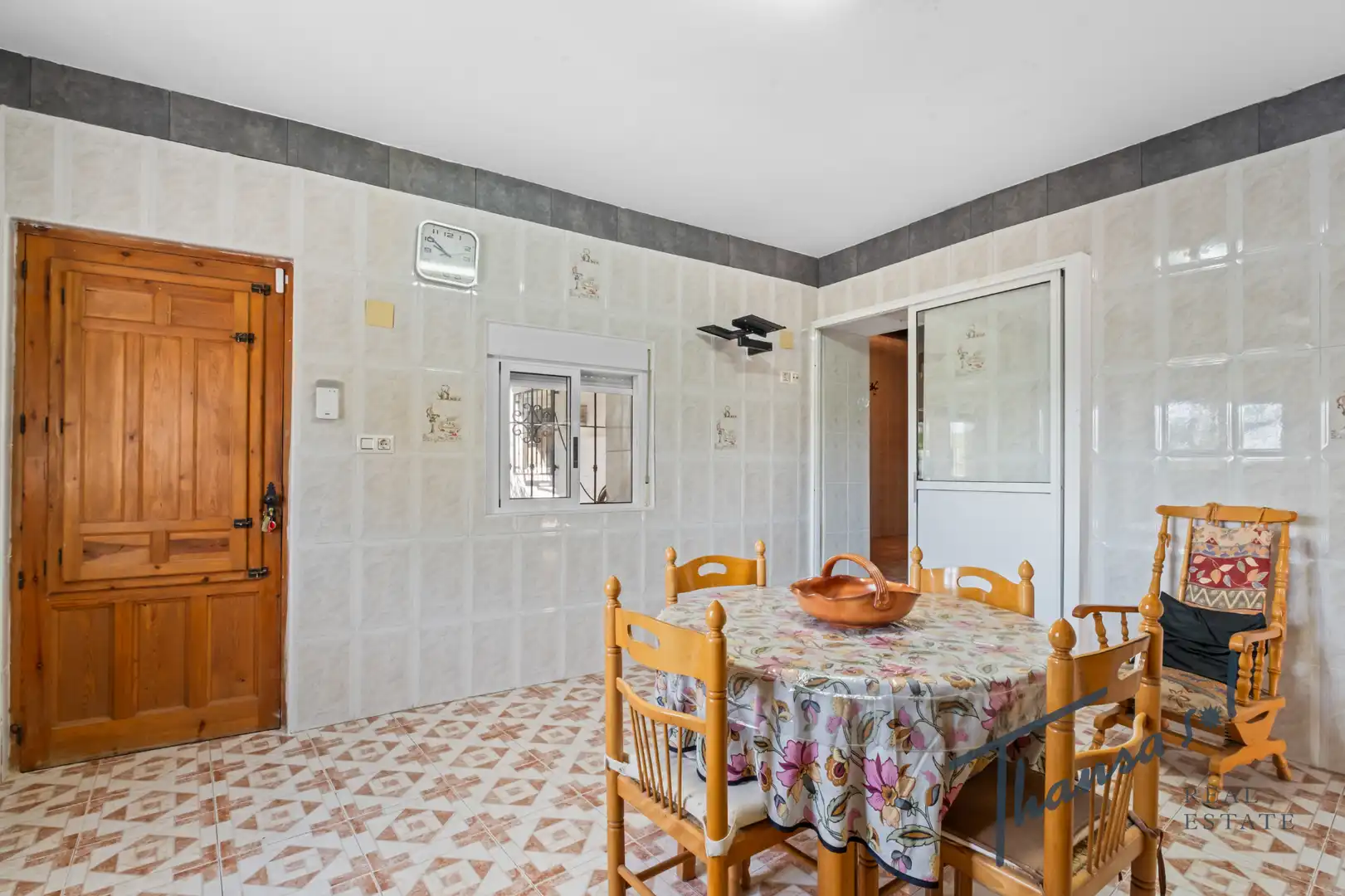 Menjador de Casa adosada en venda en Alicante / Alacant amb Aire condicionat, Jardí privat i Terrassa