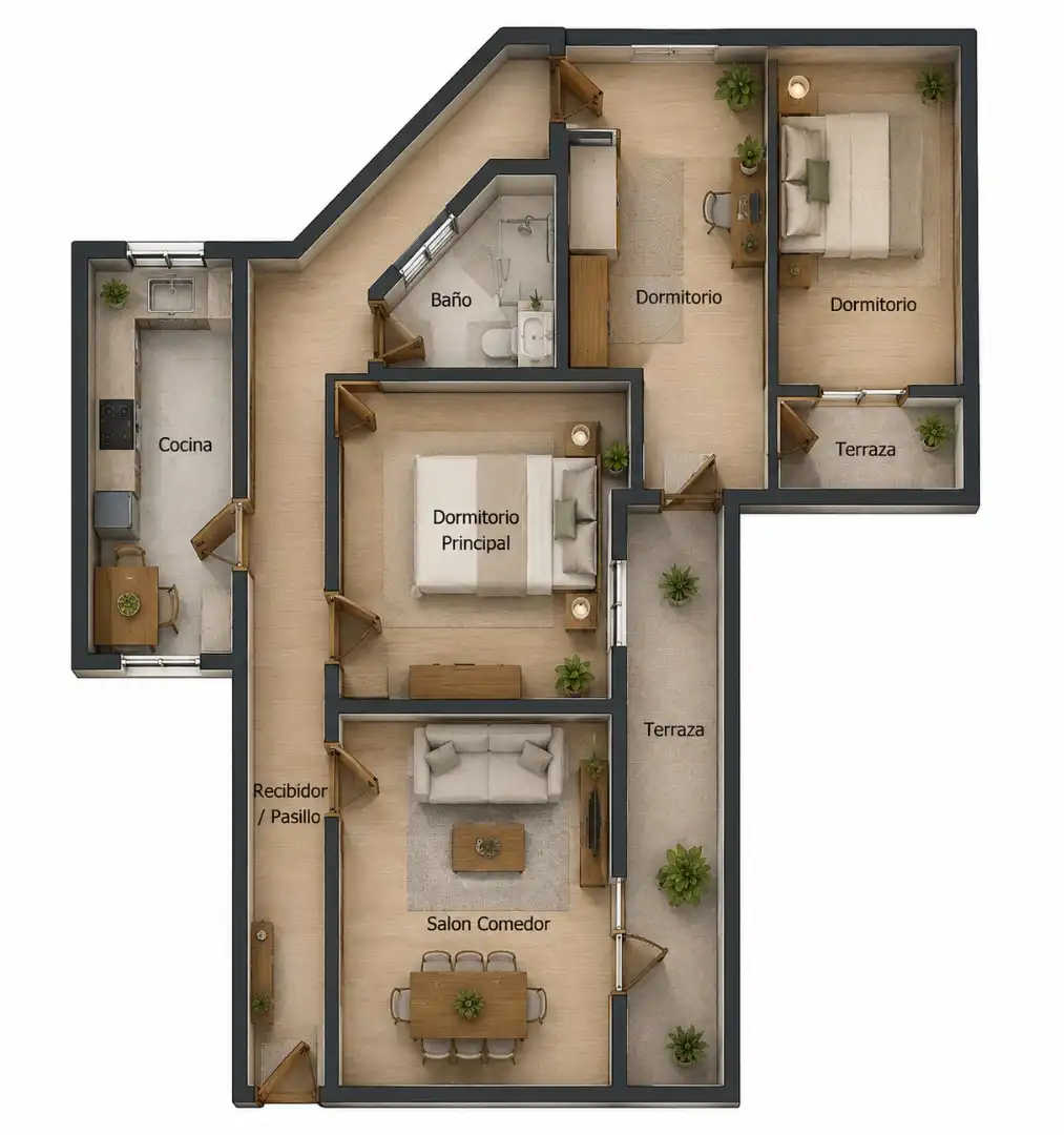 Piso en venta en Leganés con Aire acondicionado, Calefacción y Terraza