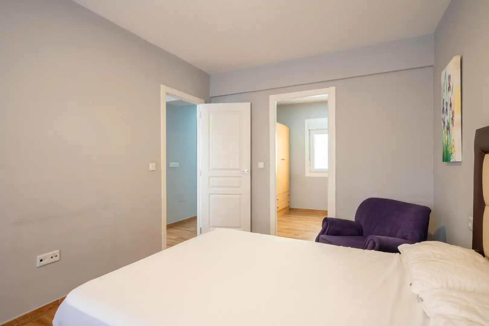 Schlafzimmer von Wohnung zur Miete in Almería mit Klimaanlage, Heizung und Terrasse