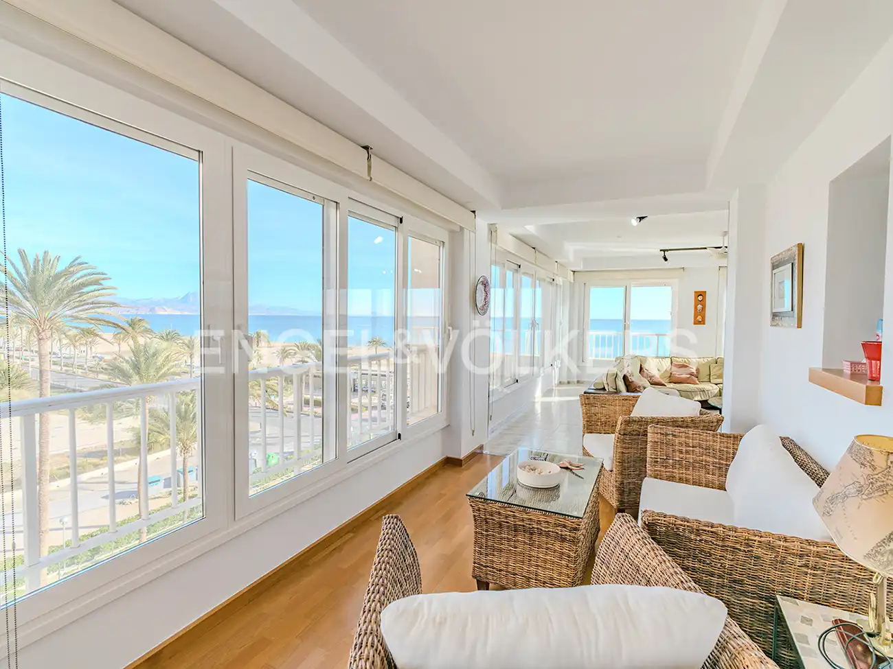 Wohnzimmer von Wohnung zum Verkauf in Alicante / Alacant mit Klimaanlage, Heizung und Gemeinschaftspool