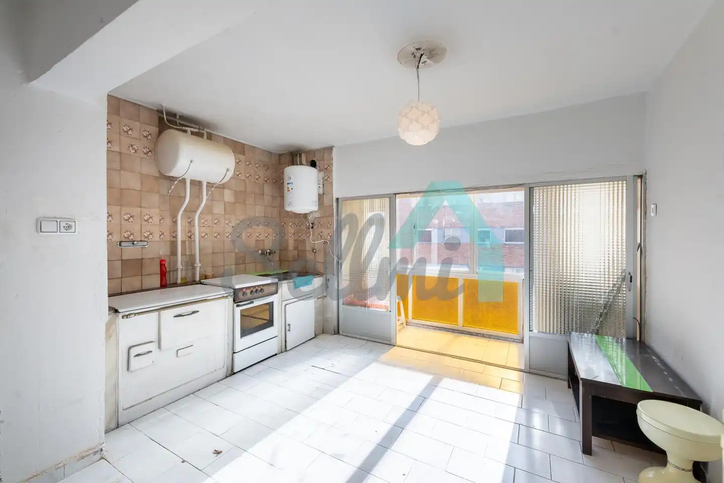 Kitchen of Flat for sale in Aller  with Terrace