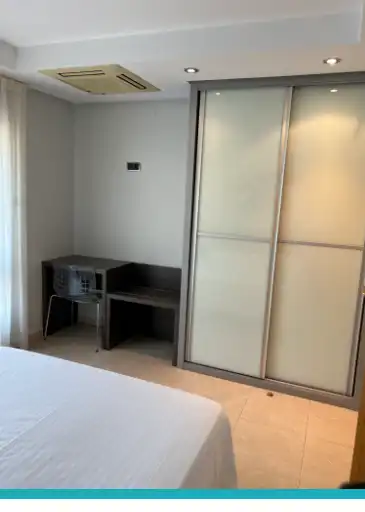 Dormitori de Apartament de lloguer en Benitachell / El Poble Nou de Benitatxell amb Aire condicionat, Terrassa i Moblat