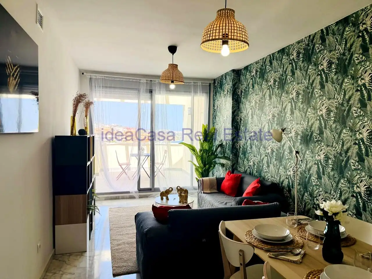 Sala d'estar de Pis en venda en Fuengirola amb Aire condicionat, Terrassa i Piscina comunitària