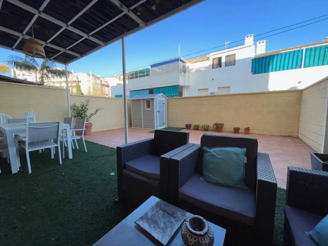 Terraza de Piso de alquiler en Estepona con Aire acondicionado, Calefacción y Terraza