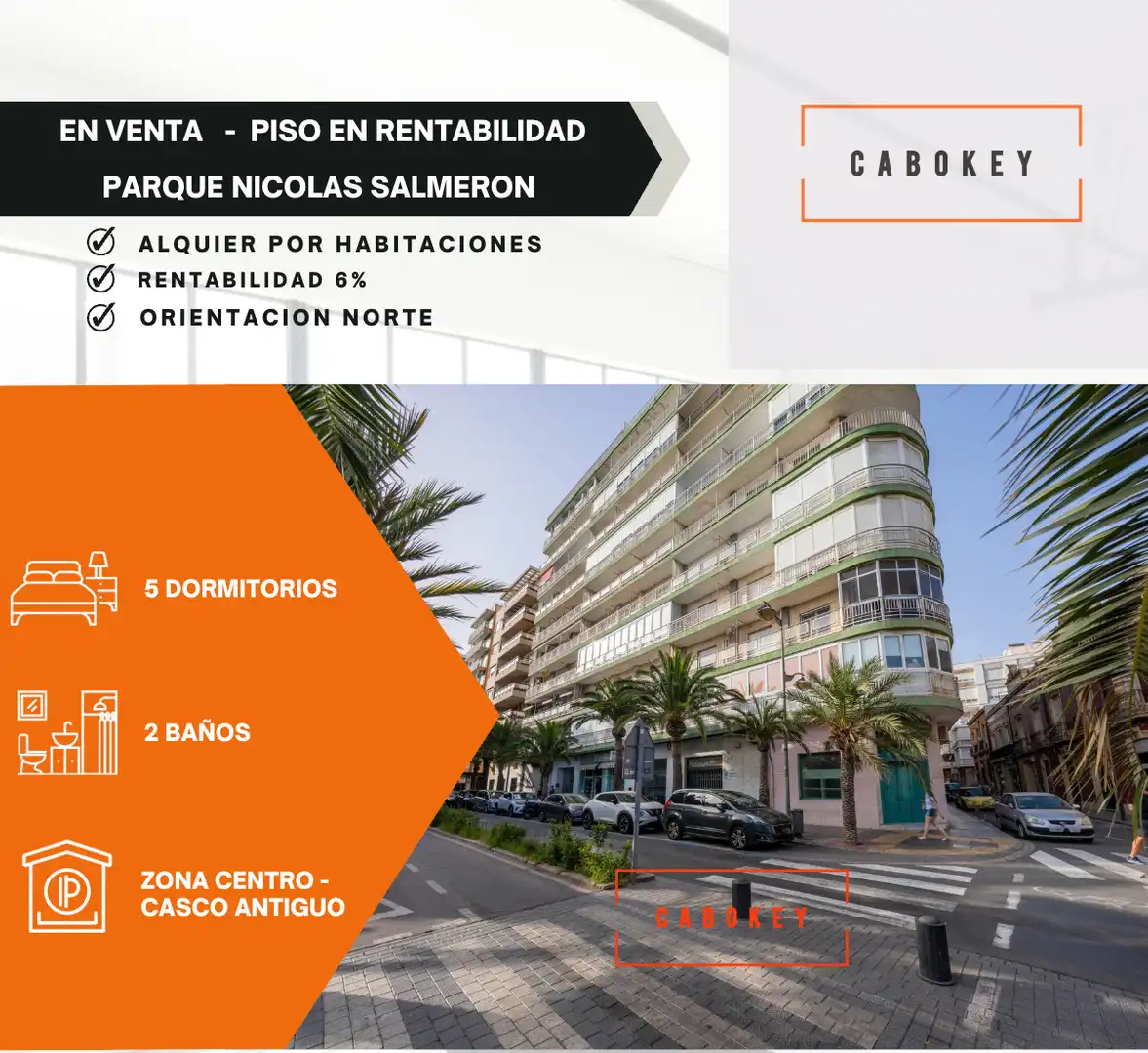 Vista exterior de Piso en venta en Almería con Parquet, Amueblado y Horno