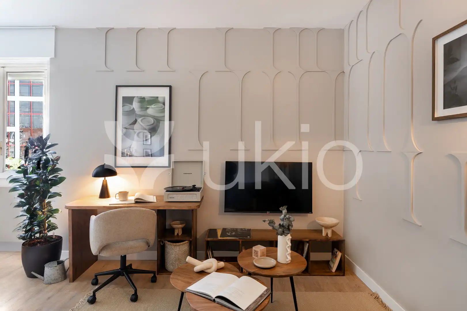 Sala de estar de Apartamento de alquiler en Madrid con Aire acondicionado, Calefacción y Amueblado