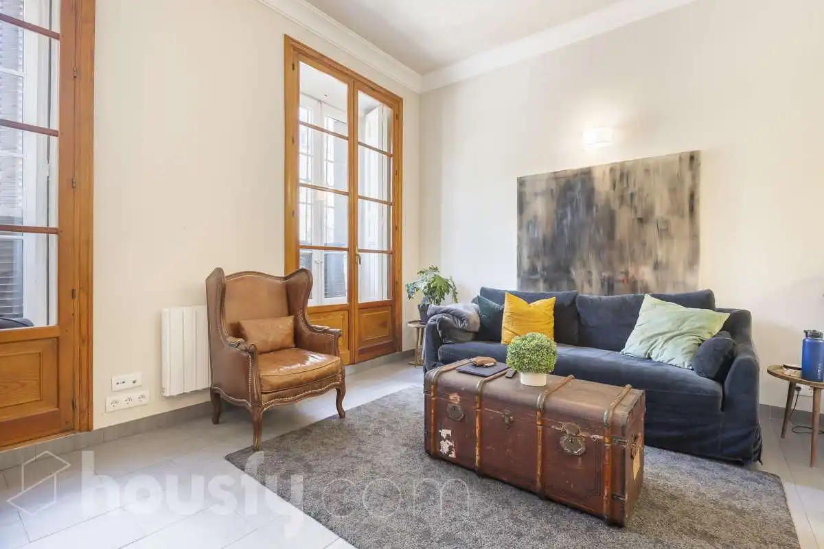 Sala d'estar de Planta baixa de lloguer en Madrid amb Calefacció i Balcó