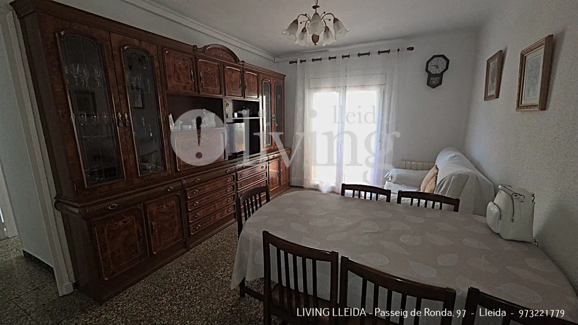 Living room of Flat for sale in Lleida  with Air Conditioner, Heating and Furnished