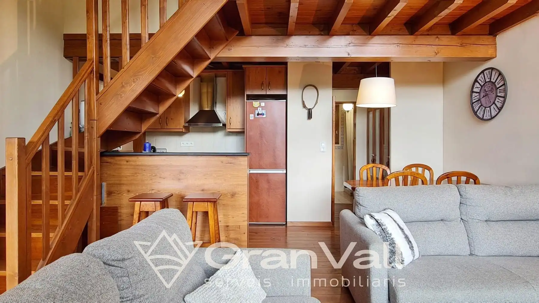 Sala de estar de Casa adosada en venta en Saillagouse con Calefacción, Jardín privado y Parquet