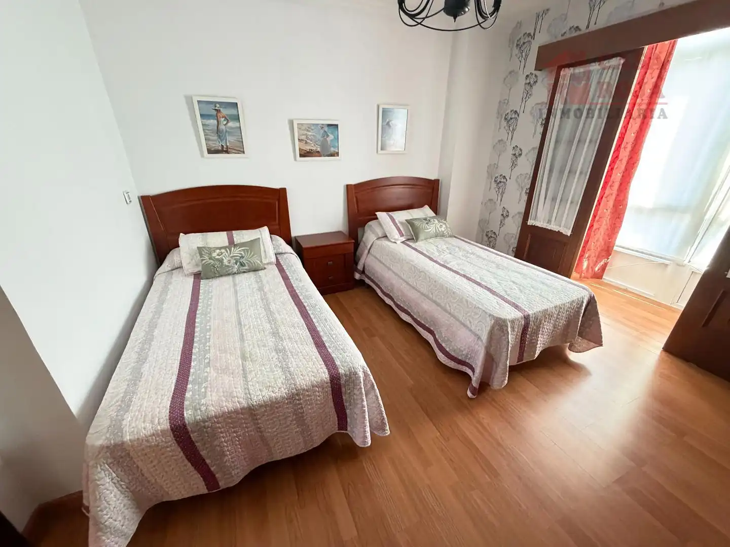 Bedroom of Flat for sale in Cangas   with Heating, Parquet flooring and Washing machine