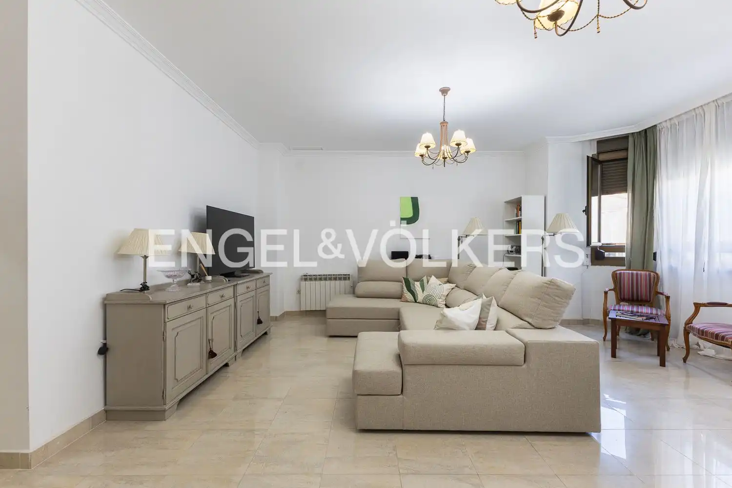 Wohnzimmer von Wohnung zur Miete in Valencia mit Klimaanlage, Heizung und Möbliert