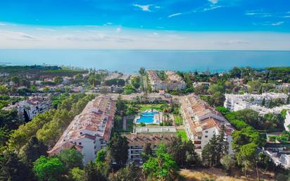 Exterior view of Planta baja for sale in Marbella  with Air Conditioner, Terrace and Swimming Pool