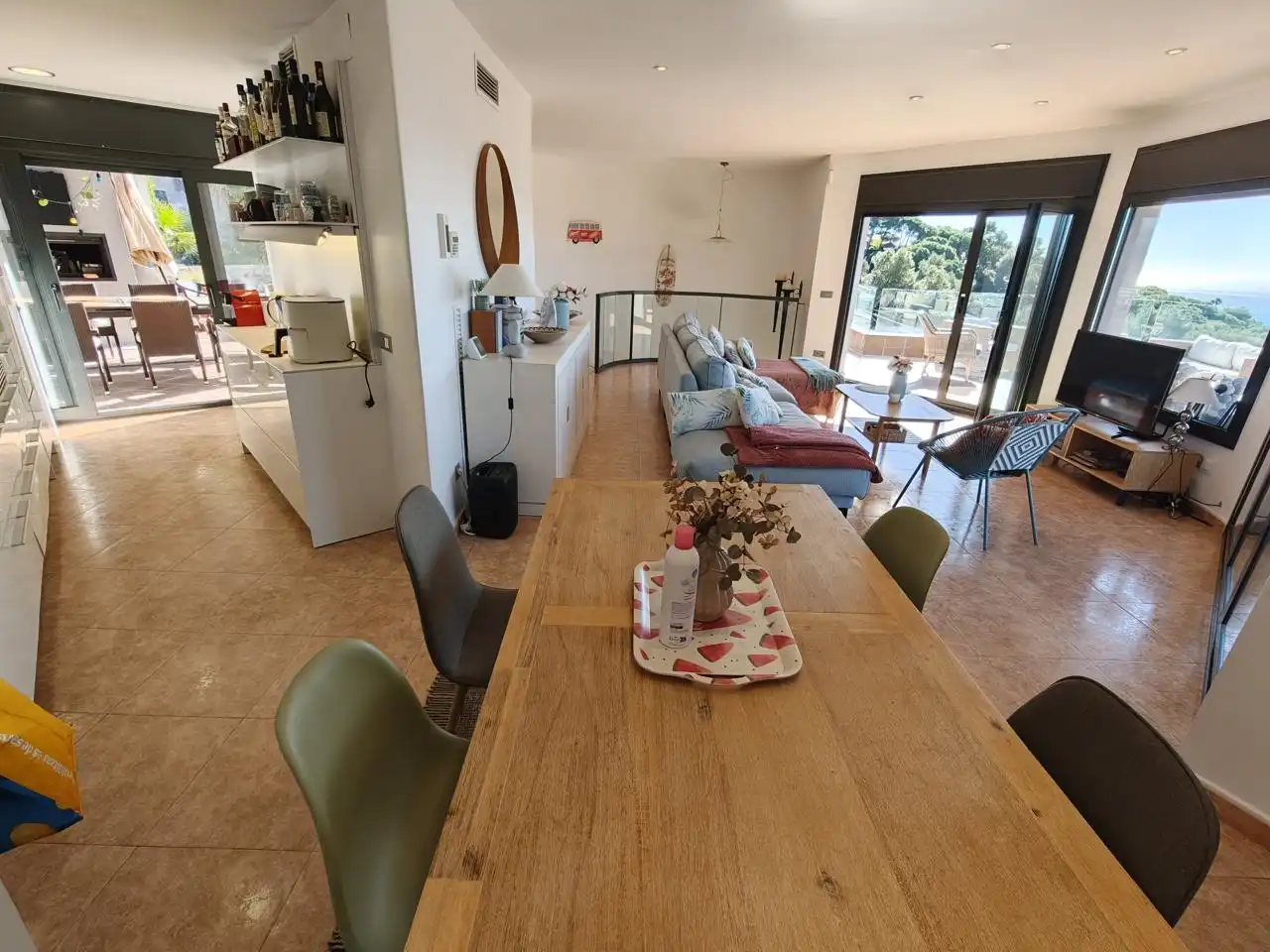 Menjador de Casa o xalet en venda en Lloret de Mar amb Calefacció, Terrassa i Piscina