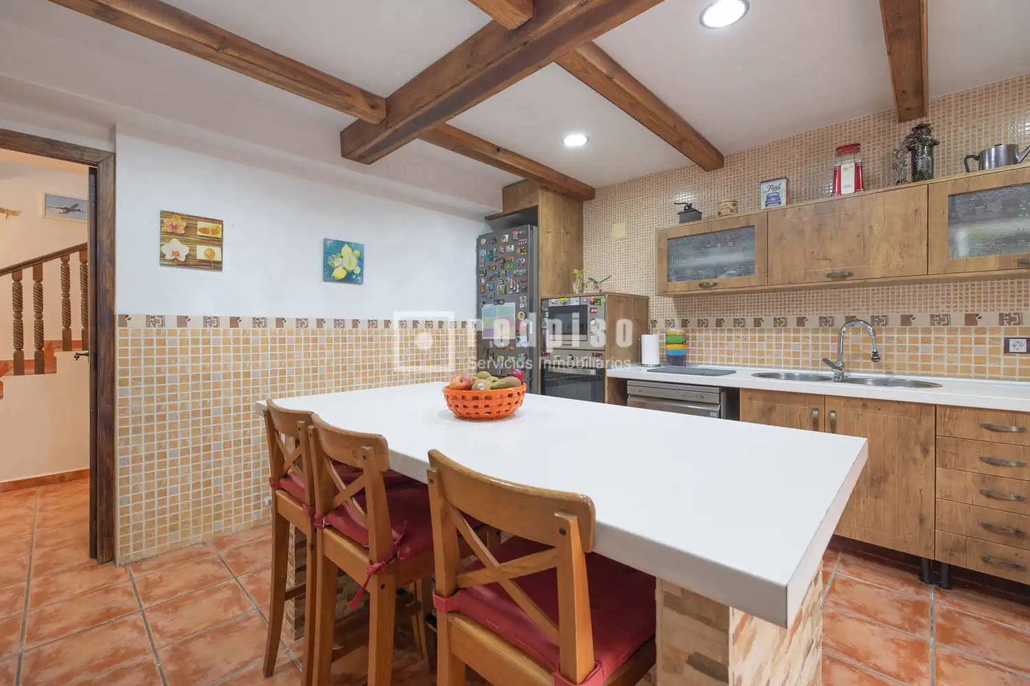 Cuina de Casa o xalet en venda en Casarrubios del Monte amb Calefacció, Jardí privat i Terrassa