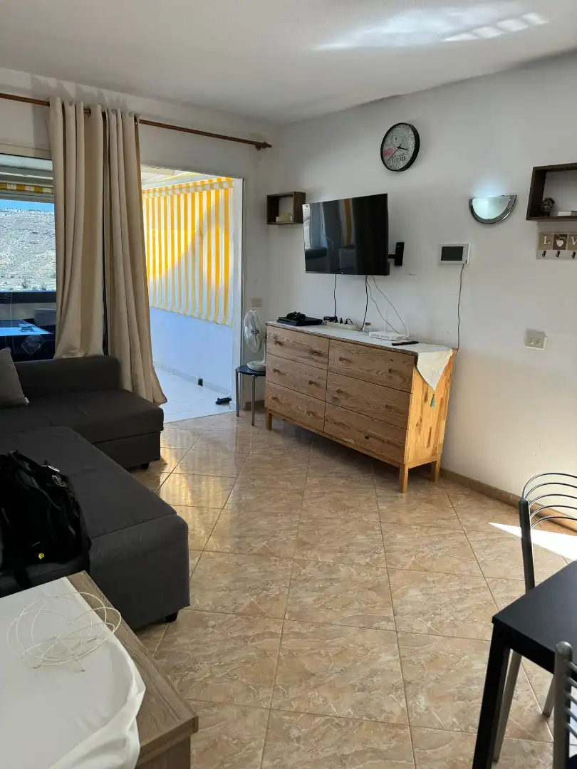 Sala de estar de Apartamento en venta en Mogán con Terraza, Amueblado y Lavadora