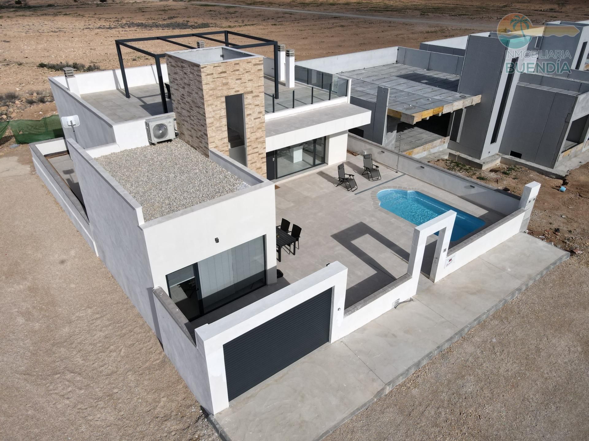 Exterior view of House or chalet for sale in Fuente Álamo de Murcia  with Terrace and Swimming Pool