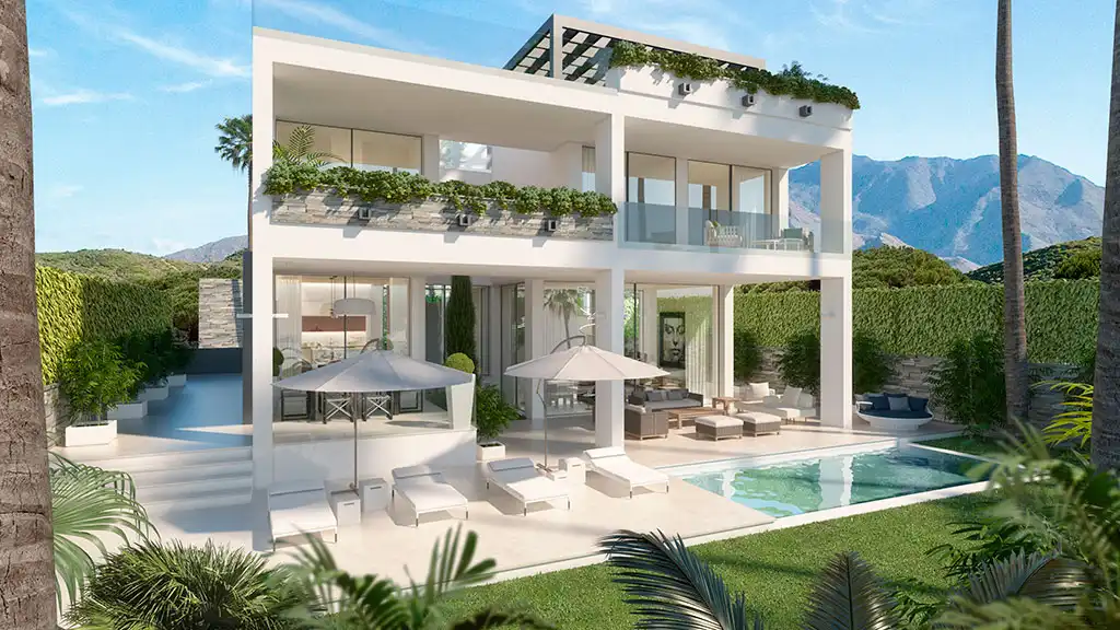 Chalet con piscina en venta en Estepona Pueblo