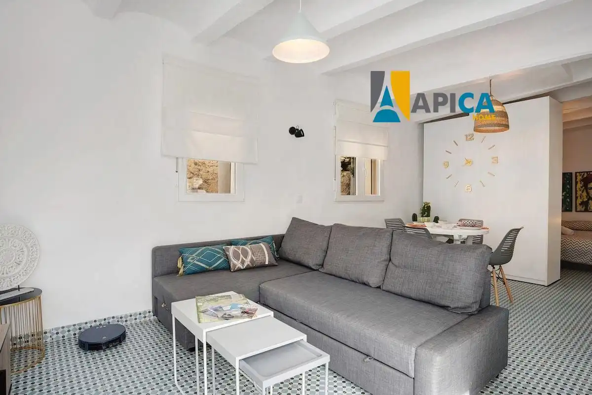 Wohnzimmer von Wohnung zum Verkauf in Vejer de la Frontera mit Möbliert
