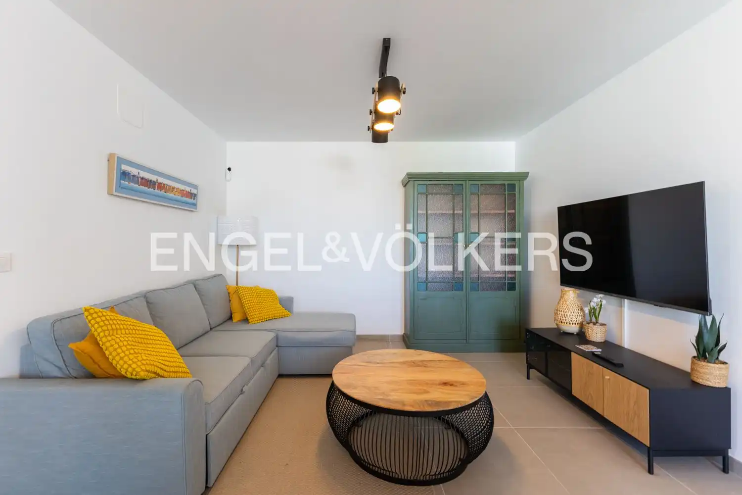 Sala d'estar de Àtic de lloguer en Jávea / Xàbia amb Aire condicionat, Calefacció i Terrassa