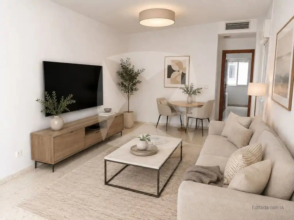 Living room of Flat for sale in Badajoz  with Air Conditioner, Terrace and Balcony