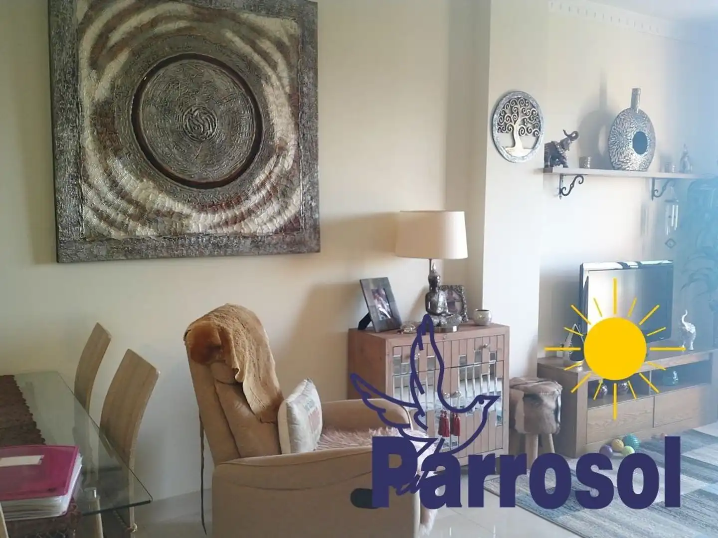 Sala de estar de Piso en venta en Mojácar con Aire acondicionado, Calefacción y Terraza
