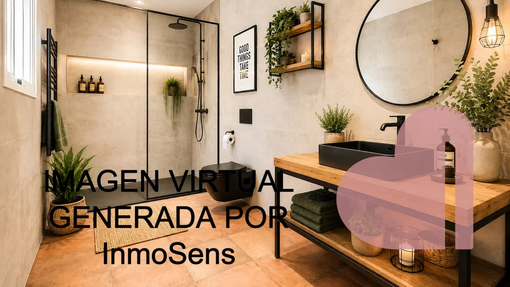 Baño de Casa adosada en venta en Vallirana con Jardín privado, Terraza y Balcón