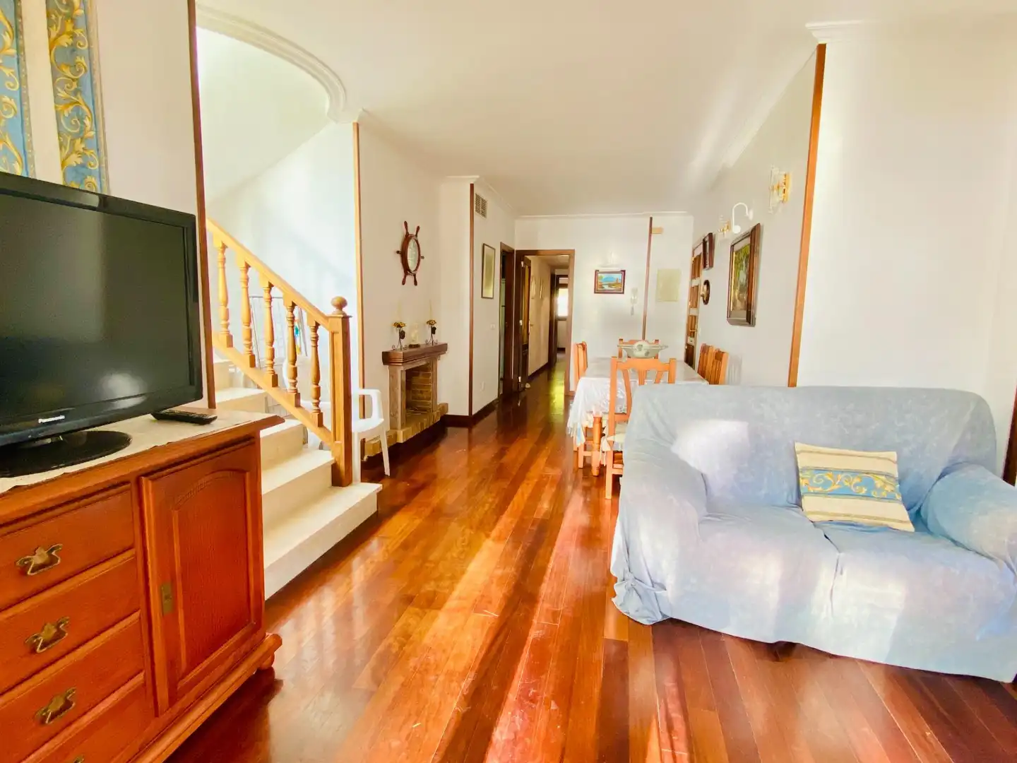 Sala de estar de Piso de alquiler en Alcúdia con Aire acondicionado, Parquet y Terraza
