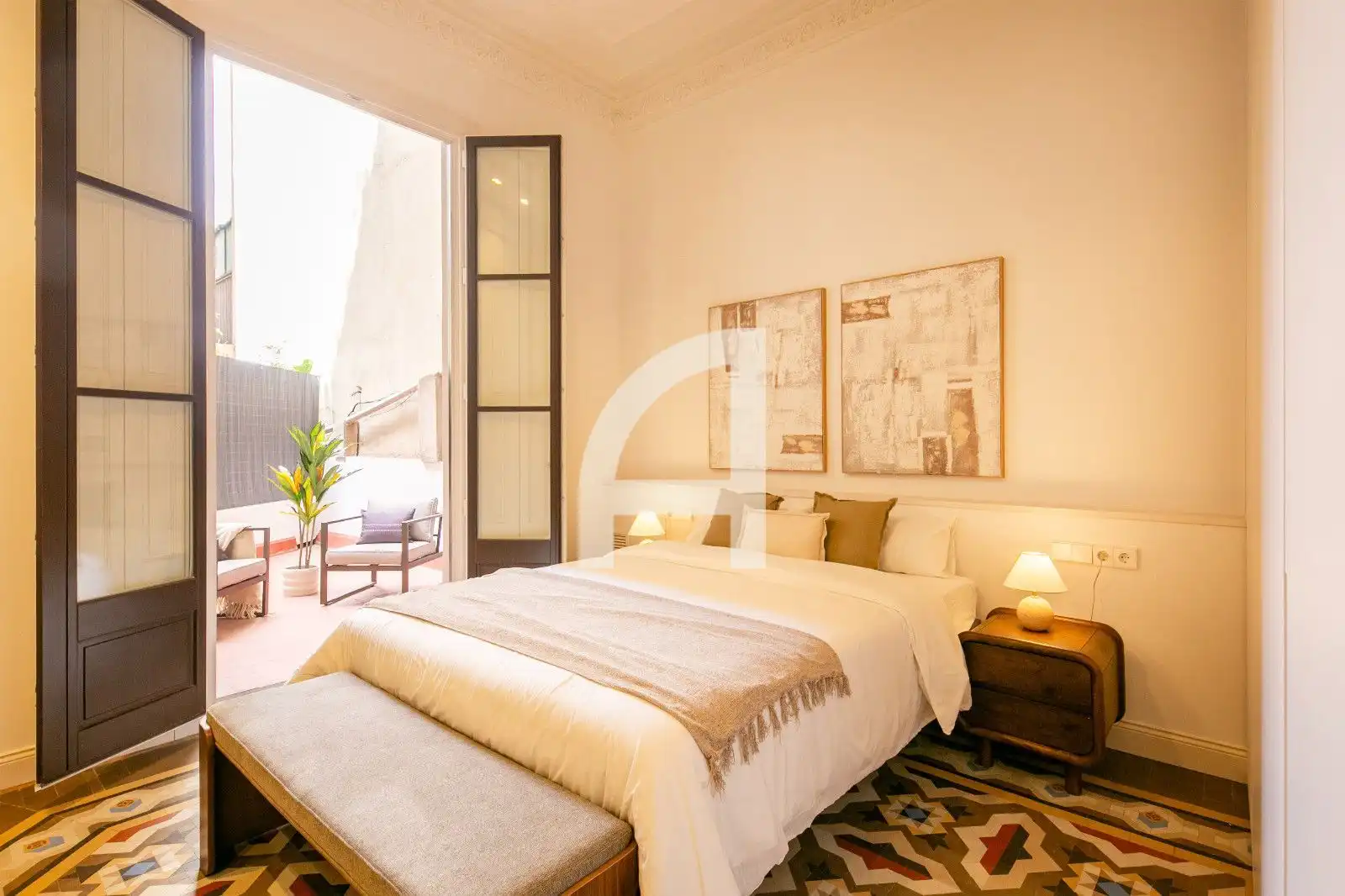 Bedroom of Flat for rent in Barcelona  with Air Conditioner, Heating and Parquet flooring
