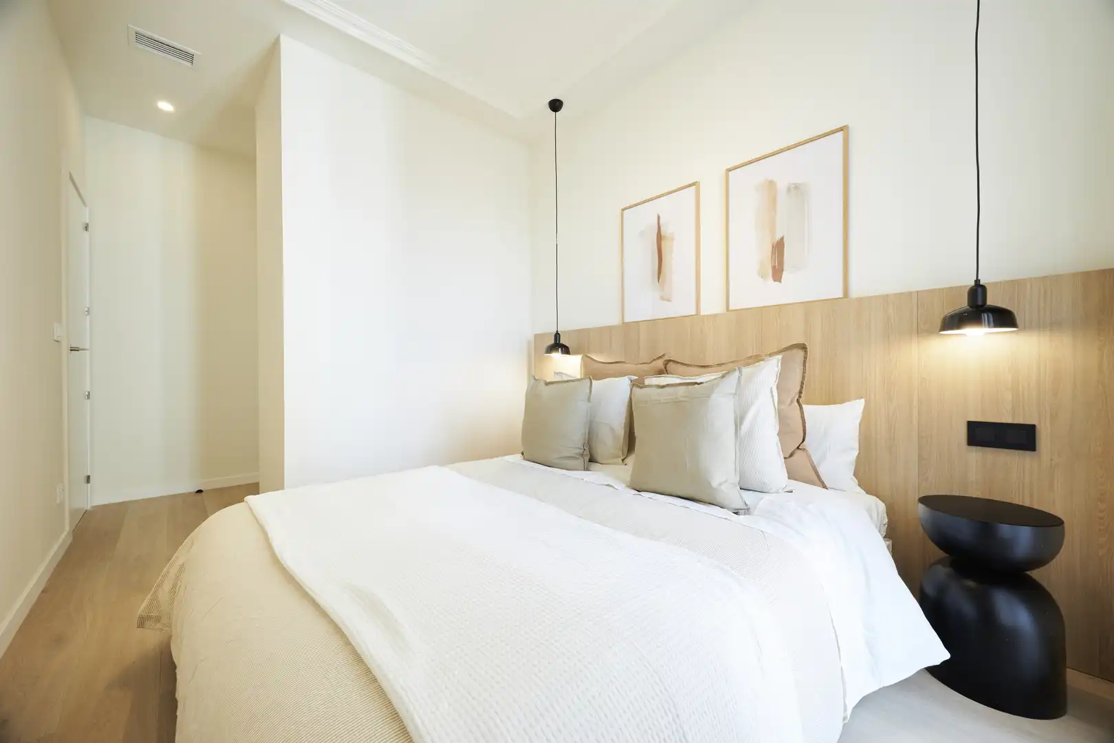 Schlafzimmer von Wohnung zur Miete in Madrid mit Klimaanlage und Balkon